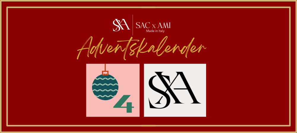 SAC x AMI Adventskalender 2024 – Türchen-Banner mit festlichem Design, rotem Hintergrund und wechselnden Partnerlogos. Der Adventskalender bietet tägliche Überraschungen, exklusive Gewinne und inspirierende Einblicke, ideal für Liebhaber von Designer-Handtaschen und luxuriösen Accessoires.