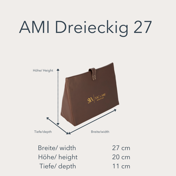 Maßangaben der Sac x AMI Taschenpolster. Diese Taschenpolster schützen Designer-Handtaschen effektiv.