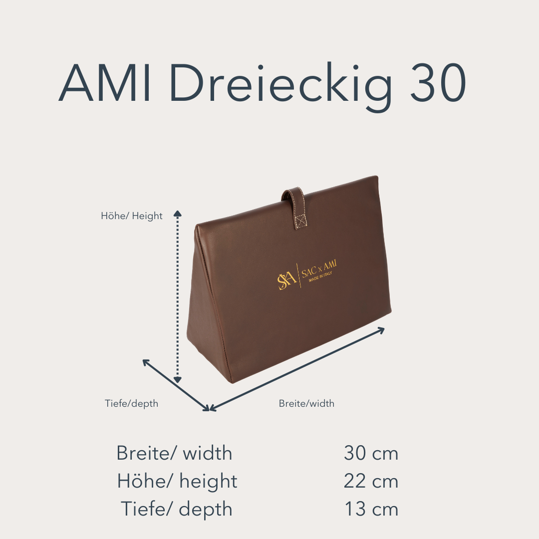 Maßangaben der Sac x AMI Taschenpolster. Diese Taschenpolster schützen Designer-Handtaschen effektiv.