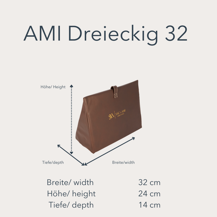 Maßangaben der Sac x AMI Taschenpolster. Diese Taschenpolster schützen Designer-Handtaschen effektiv.