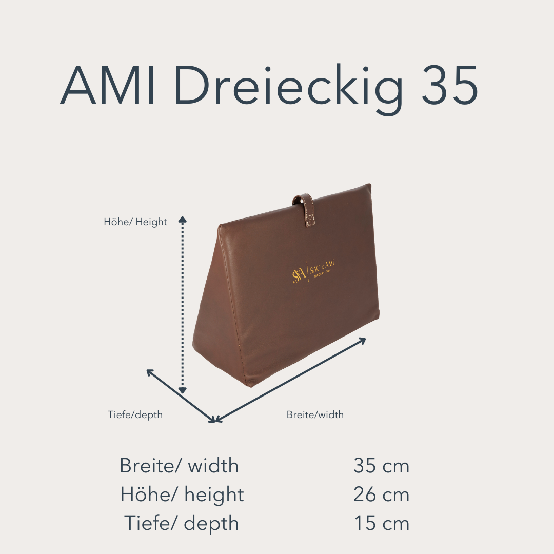 Maßangaben der Sac x AMI Taschenpolster. Diese Taschenpolster schützen Designer-Handtaschen effektiv.