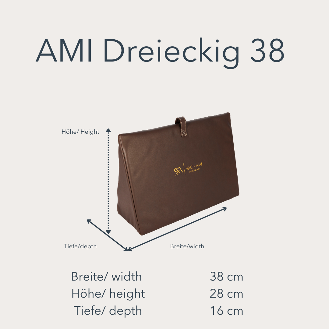 Maßangaben der Sac x AMI Taschenpolster. Diese Taschenpolster schützen Designer-Handtaschen effektiv.