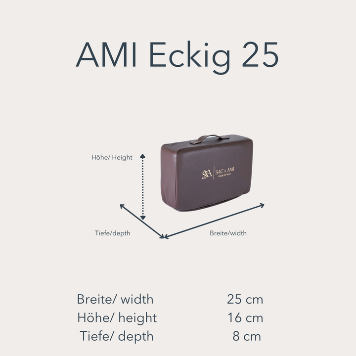 Maßangaben der Sac x AMI Taschenpolster .Diese Taschenpolster schützen Designer-Handtaschen effektiv.